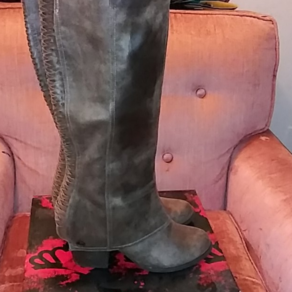 Tall taupe boots